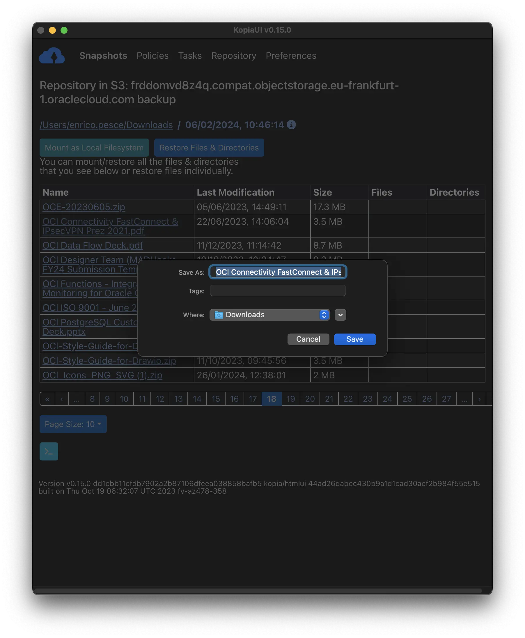 File restoration