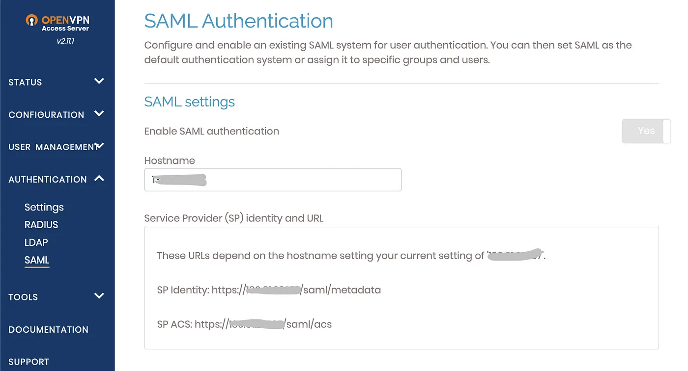 SP Identity and ACS